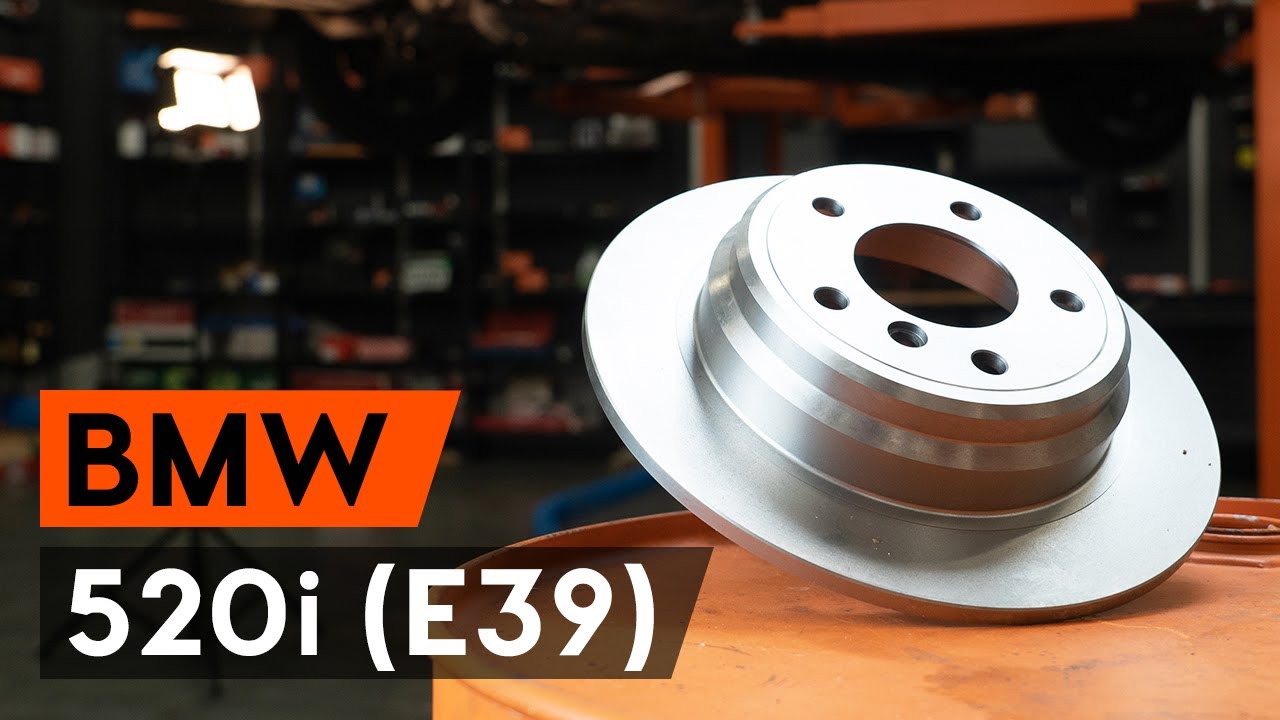 Como mudar discos de travão da parte traseira em BMW E39 - guia de substituição