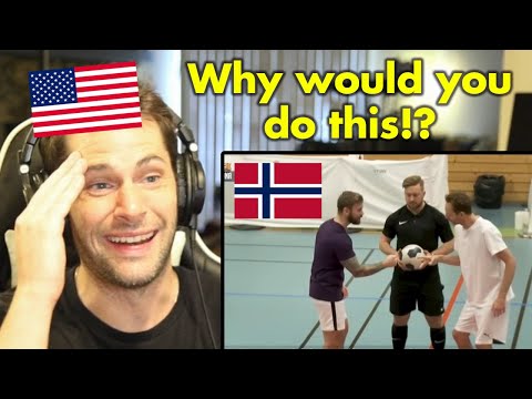 American Reacts to Stian Blipp - Drinks Laxative Then Plays Football (funny)
