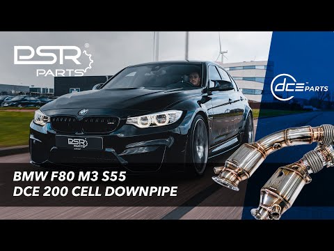 BMW M3 F80 DCE Parts S55 200 Cell Downpipe with M-Performance Exhaust || LOUD!