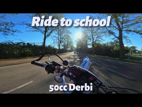 HIGH SPEED RIDE TO SCHOOL | DERBI SENDA 50CC