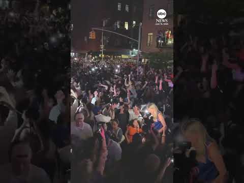 Celebrations break out in NYC as Knicks clinch NBA Finals