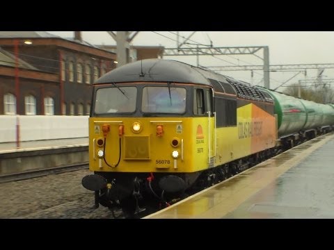 Colas Rail 56078 6S96 Sinfin - Carlisle Tanks. Stoke-on-Trent Station 14th February 2014