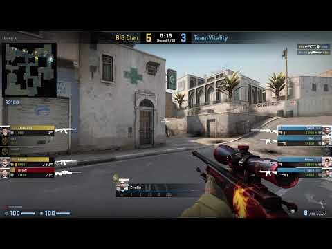 CS:GO POV Demo Vitality ZywOo (29/13) vs BIG (de_dust2)