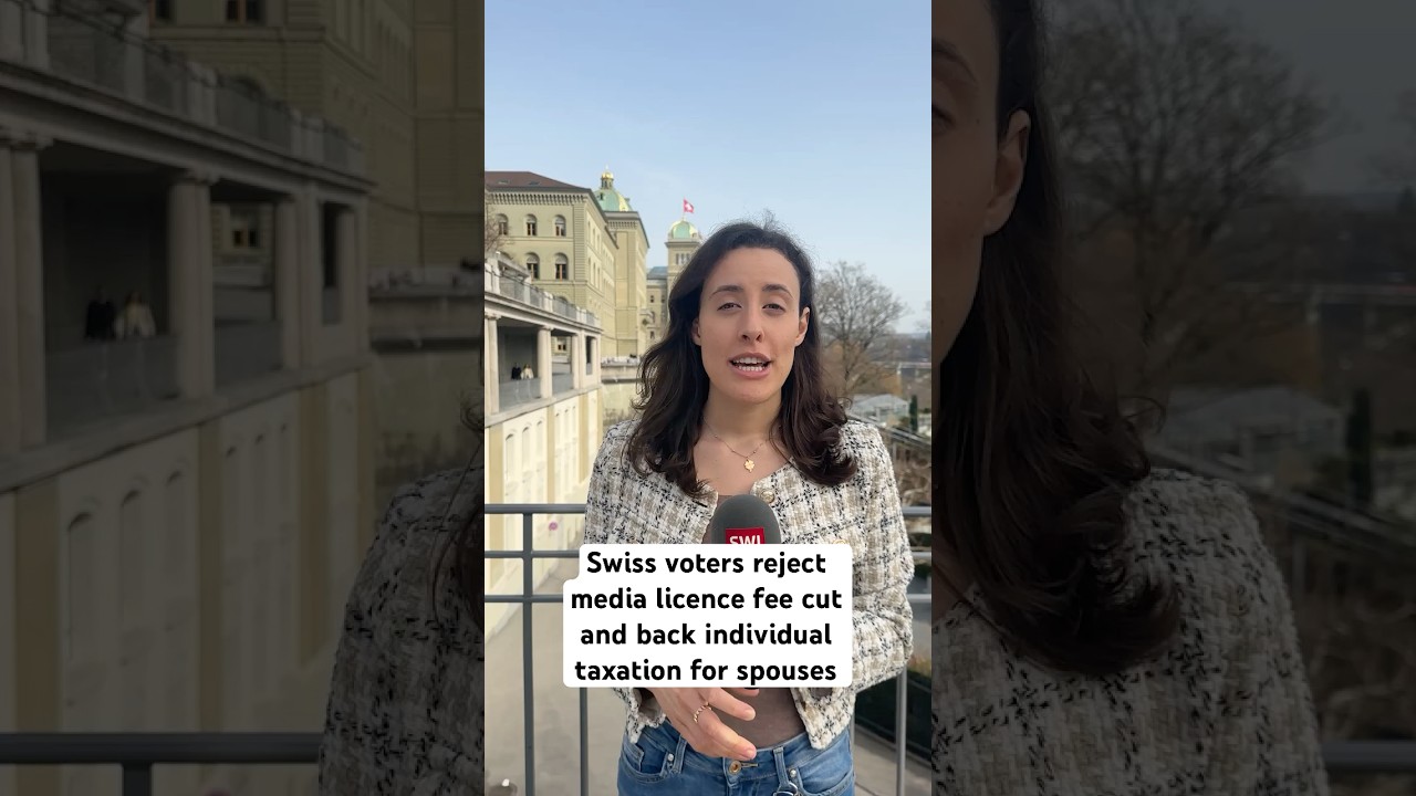 Swiss voters reject media licence fee cut and back individual taxation for spouses