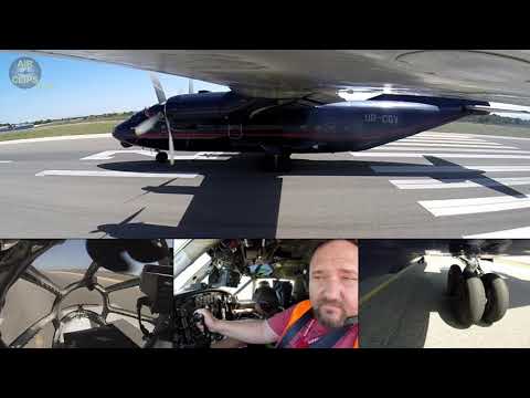 STUNNING 1950s Antonov 12, smokey Spli-Screen Takeoff from Valencia, Spain!  [AirClips]