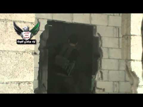 اشتباكات بين عناصر لواء مجاهدي الغوطة وقوات النظام على المتحلق الجنوبي في عربين