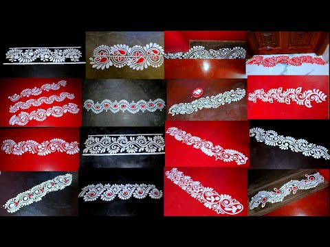 Top 42 new different types border alpona designs/beginners alpona design/alpona design photos