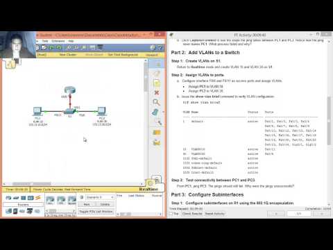 6.3.3.6 - 5.1.3.6 Packet Tracer - Configuring Router-on-a-Stick Inter-VLAN Routing