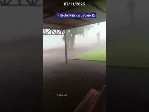 Ciclone atinge o Rio Grande do Sul e causa estragos com fortes chuvas e ventania; veja vídeos