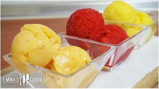 Homemade Sorbet Without Machine ( 3 Minute Sorbet - 3 Different Flavors) with HellthyJunkFood