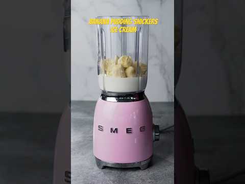 Banana Pudding Snickers Ice Cream! recipe on my channel! #recipe #bananapudding #icecream