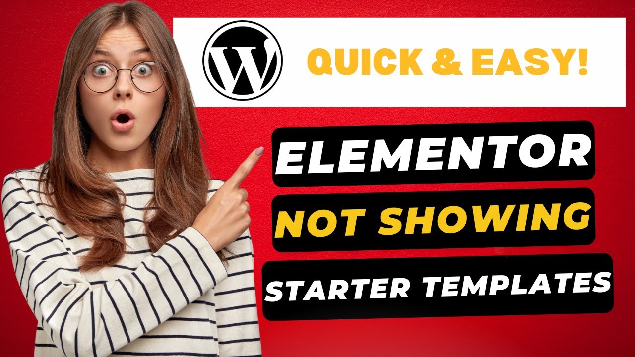 Elementor Not Showing in Starter Templates 🔥 - Quick & Easy Fix!