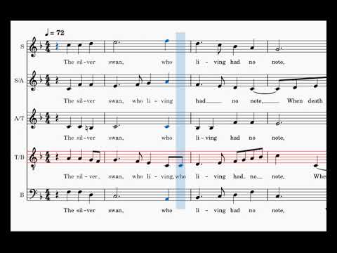 The Silver Swan, tenor & bass, Orlando Gibbons