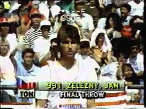 Jan Zelezny vs. Tapio Korjus - 1988 Olympics javelin throw final