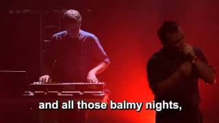 Future Islands: &quot;Walking Through the Door&quot;  LYRICS on screen