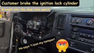 2006 Chevy Express 3500 broken ignition cylinder! Customer says I broke it, PLEASE FIX IT!