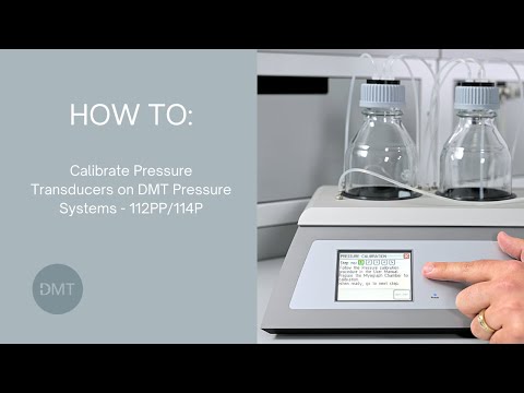 Calibrate pressure transducers on DMT 112PP and 114P systems