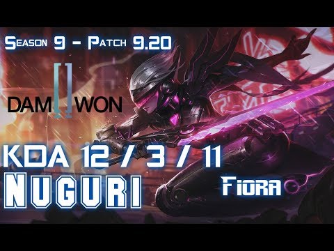 DWG Nuguri FIORA vs GANGPLANK Top - Patch 9.20 EUW Ranked