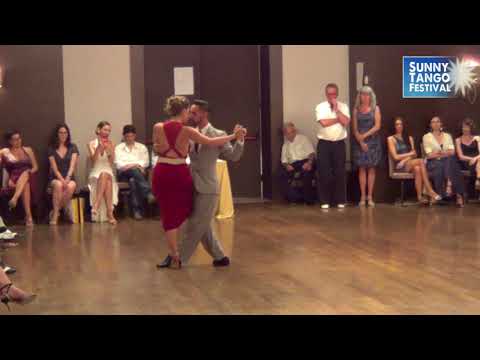  Stefania Colina  and  Juan Martin Carrara  are  dancing  to  the  tango  "  Cristal  "  by  Aníbal Troilo  at  Sunny Tango Festival  in  2018
