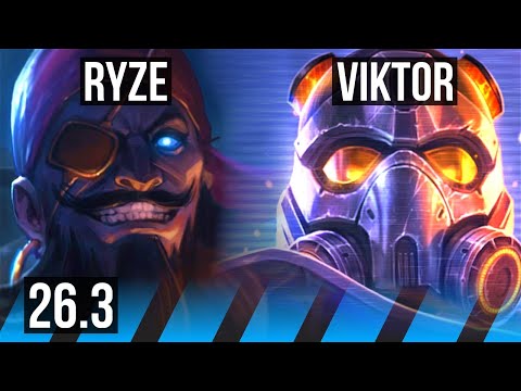 RYZE vs VIKTOR (MID) | Good KDA: 13/1/10 | KR Challenger | 26.3