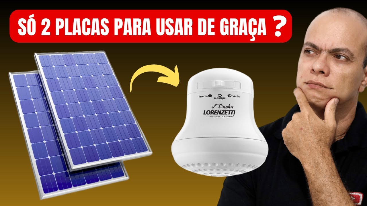 Quantas PLACAS SOLAR e BATERIAS eu preciso para ligar o CHUVEIRO ELÉTRICO na energia solar off grid