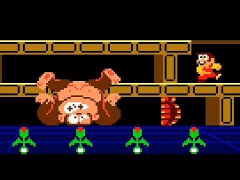 Donkey Kong 3 (Arcade) | original video game | 33-stage session for 1 Player 🦧🪰🐛