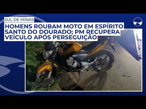 Homens roubam moto em Espírito Santo do Dourado; PM recupera veículo após perseguição