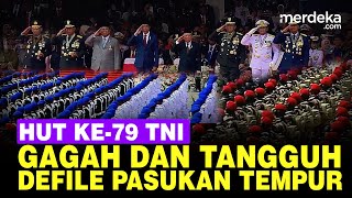 Download lagu [FULL] Defile Pasukan TNI di HUT ke-79, Gagah & Tangguh Dihormati Jokowi hingga Prabowo mp3