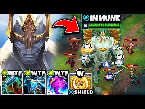 The enemies picked all AP champs, so I stacked 700 MR on Galio (200,000 DAMAGE BLOCKED)