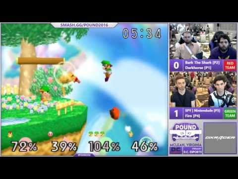 *Pound* 2016 - Doubles Losers Finals - BarkSanchez & Darkhorse vs. SPY | Nintendude & Firo