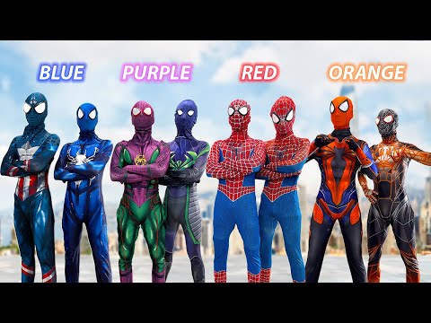 PRO Many Spider-Man and COLORFUL DAY Story !!! ( by TeamSpider VS )