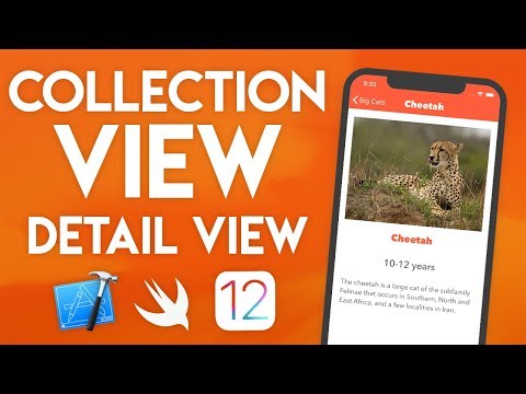 Swift 4.2 Xcode Tutorial - Collection View Part 4 - iOS 12 Geeky Lemon Development
