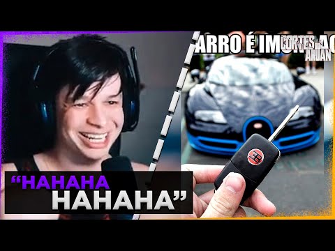 ARUAN REACTS TO MOTIVOS PRA TER UM BUGATTI (ZUEIRA INSANA) - Cortes do Aruan