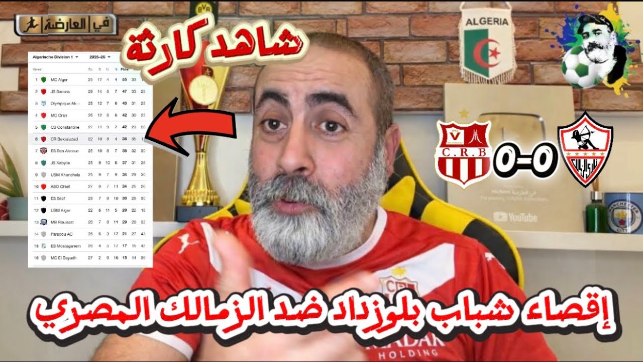 إقصاء شباب بلوزداد ضد الزمالك المصري و شاهد كارثة في الكرة الجزائرية 😱
