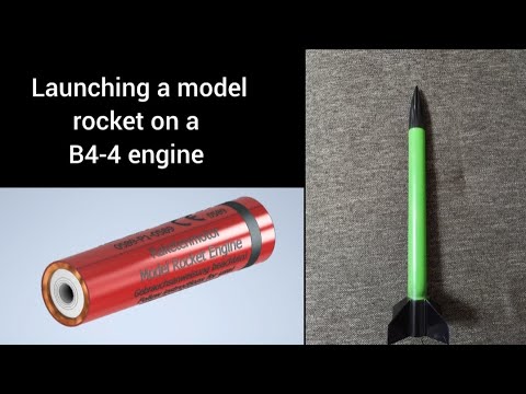 Launching a model rocket on a B4-4 motor