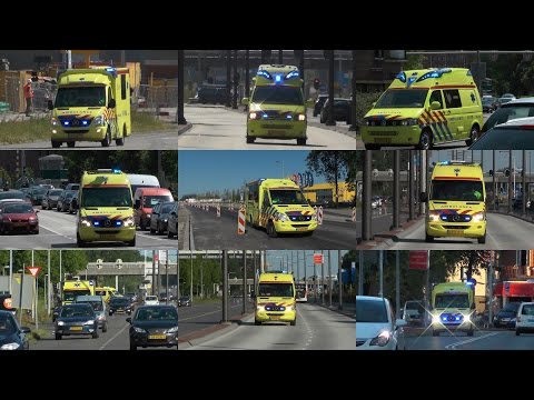 [Dagcompilatie 11.06.'15] Ambulances met spoed in Groningen Stad
