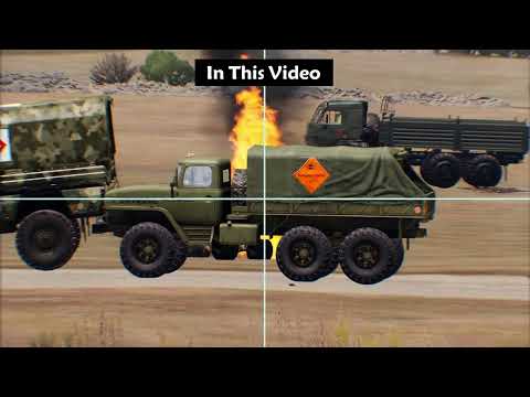 Ukrainian Forces Penetrate Russian Defenses and Destroy Dozens of Ammo Trucks - Arma 3