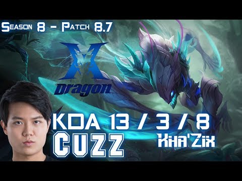KZ Cuzz KHA'ZIX vs RENGAR Jungle - Patch 8.7 KR Ranked