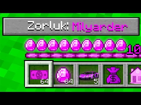 MİNECRAFT AMA MİLYARDER ZORLUK SEVİYESİ 😱