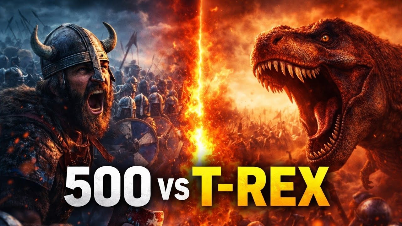 Can 500 Vikings Kill a T-Rex?