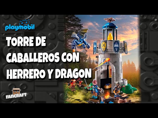 Vídeo relacionado con PLAYMOBIL Novelmore 71483 Torre de Caballeros con Herrero y dragón, los Caballeros de Novelmore contra los Bandidos de Burnham, Juegos de rol imaginativos, Juguetes para niños a Partir de 4 años