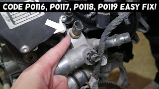 FIX CODE P0116, P0117, P0118, P0119 Dodge Promaster City, Fiat 500X, Fiat Toro