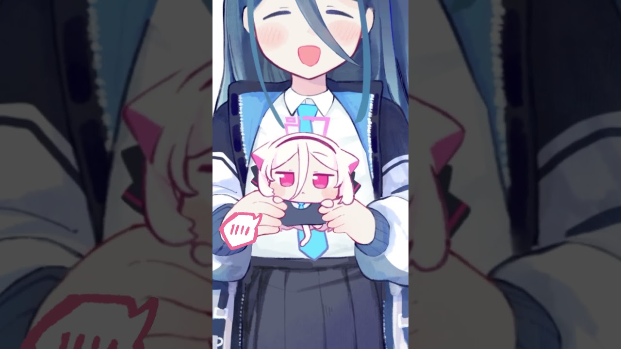 抱っこされるケイちゃん　#ブルアカ #ブルーアーカイブ #anime