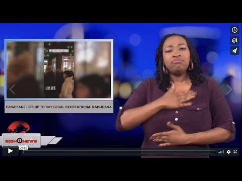 Canadians line up to buy legal recreational marijuana (ASL - 10.17.18)