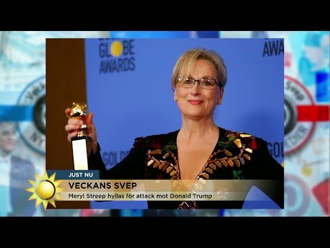 Meryl Streep hyllas för attack mot Donald Trump - Nyhetsmorgon (TV4)