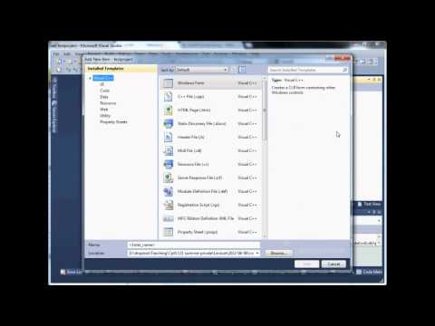 Creating a new C project using Visual Studio 2010