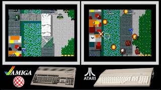 A500 vs Atari ST : FLYING SHARK (Side by side comparison)