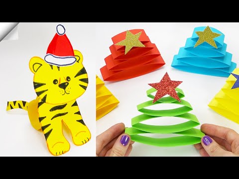 3 DIY christmas Easy paper crafts 5 minute crafts christmas