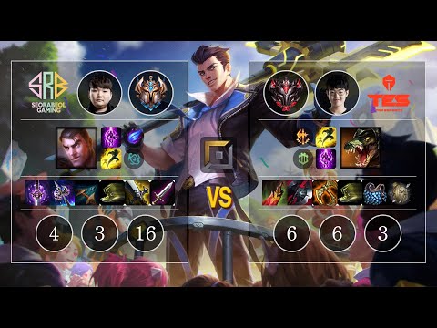 SRB Danchung Jayce vs TES 369 Renekton Top - KR Challenger Patch 10.11