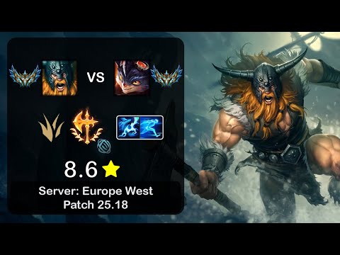 Olaf Jungle vs Rumble - EUW Challenger - Patch 25.18
